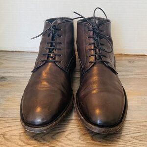 Pantanett,i Italy, Mens Dark Brown Leather Lace Up Chukka Ankle Boots,  11 / 44